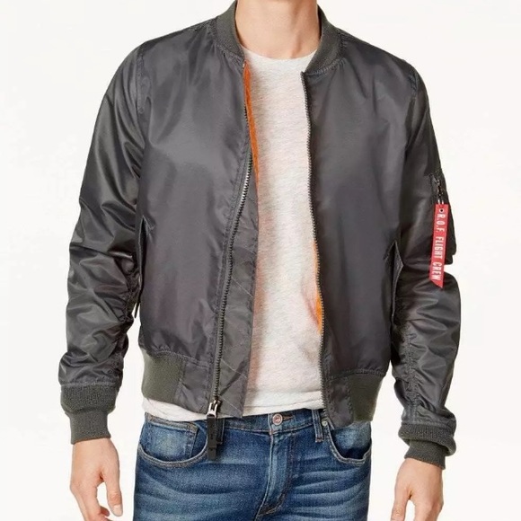 Ring of Fire Other - Ring of Fire Grey Lightweight Bomber Jacket